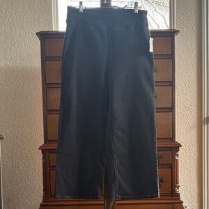 NWT Old Navy High Waisted Weekender Cropped Wide Leg Jeans Size 10R in Dark Gray